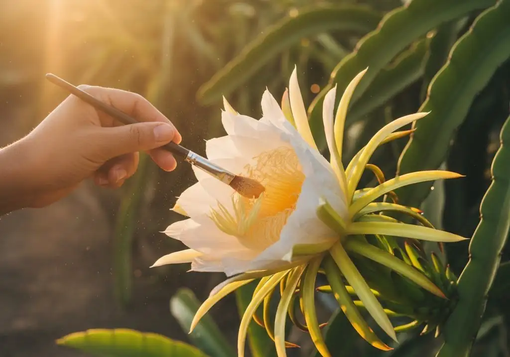 dragon fruit flower bat pollination night