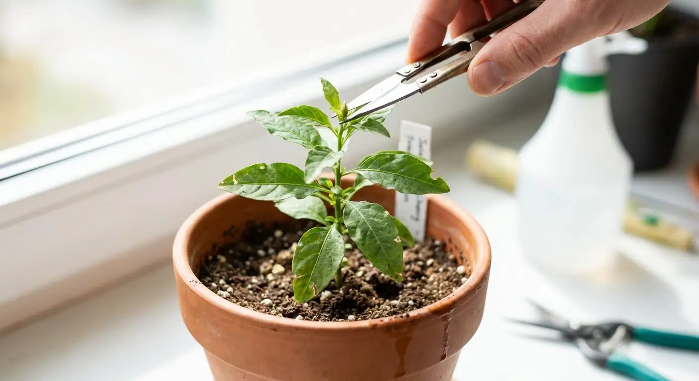 Jerusalem cherry pruning for branching