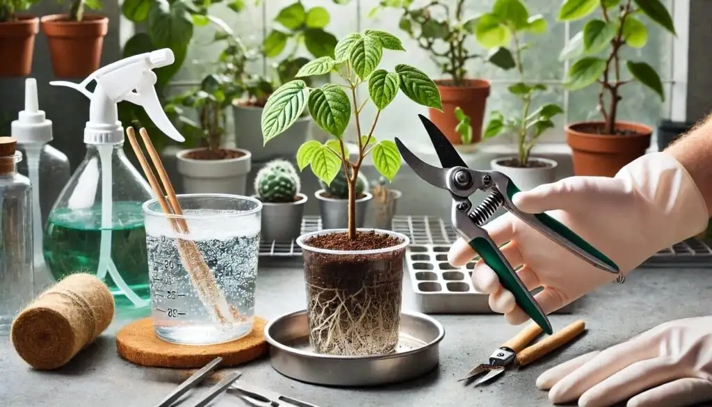 plant propagation tools alcohol flame