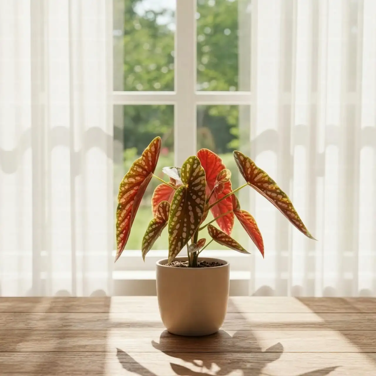 polka dot plant bright window light