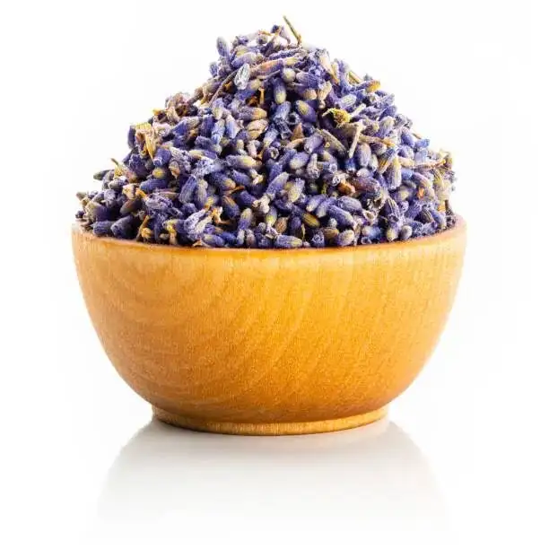 lavender buds in glass jar