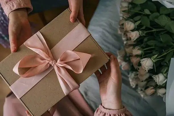 golden barrel cactus gift wrap hands