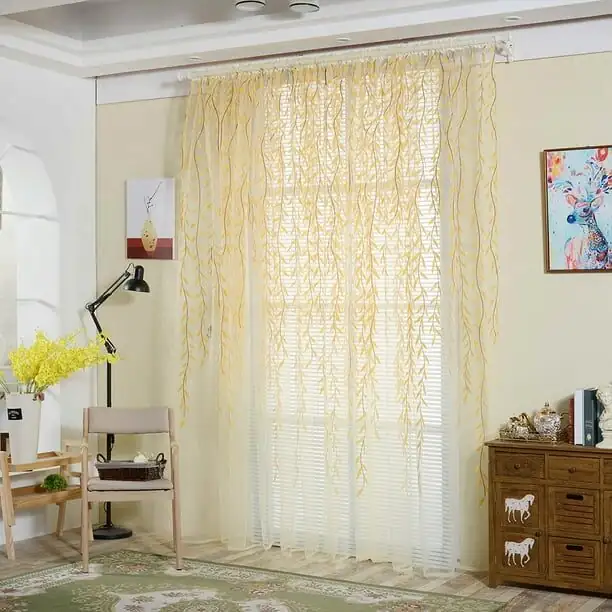 impatiens south window sheer curtain