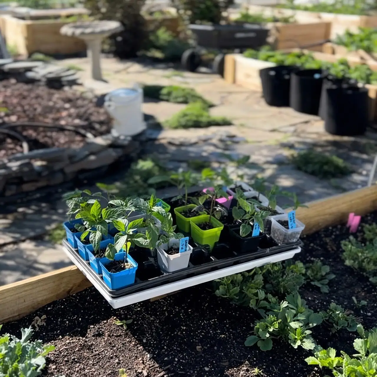 persian violet seedlings cell tray